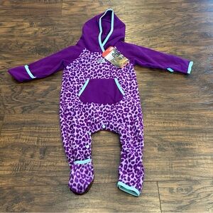 NWT The North Face Infant Glacier One Piece 6-12M Violet Tulip Purple onesie